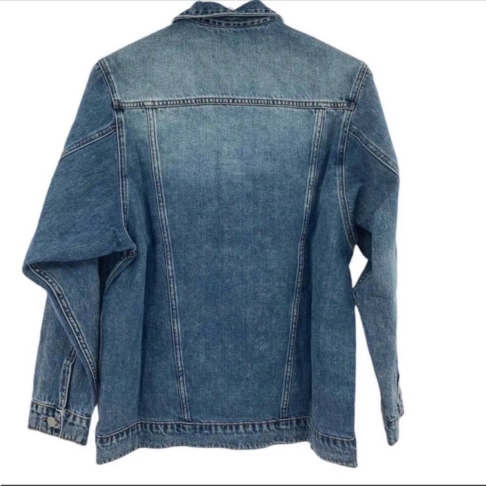 Free People X Sandrine Rose Oversized Denim Jacket In Indigo. NWT! Sz S & M - Picture 2 of 11